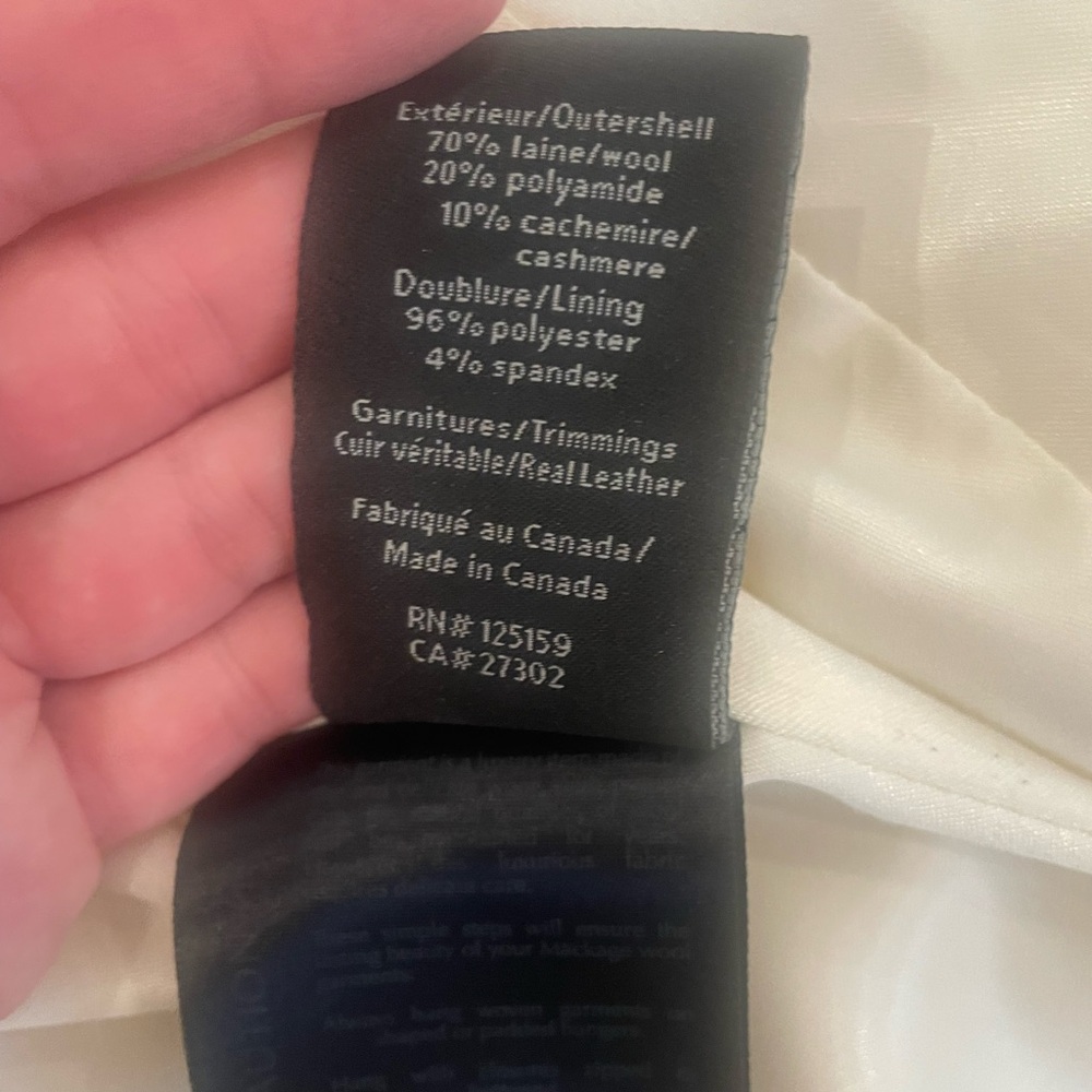 Mackage Double Breasted Pea Coat Sz L - Picture 11 of 16